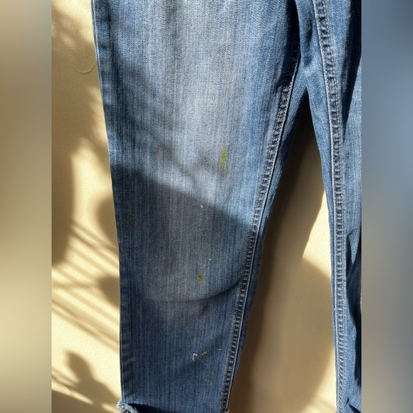 American Rag destroyed denim jeans - cuffed leg, size 3, light wash, ripped - Picture 3 of 5